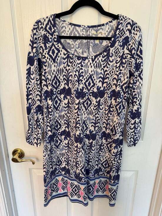 Lilly Pulitzer Dresses & Skirts - Lilly Pulitzer Marlowe T-Shirt Dress Tusk In Sun Elephant Print Size M